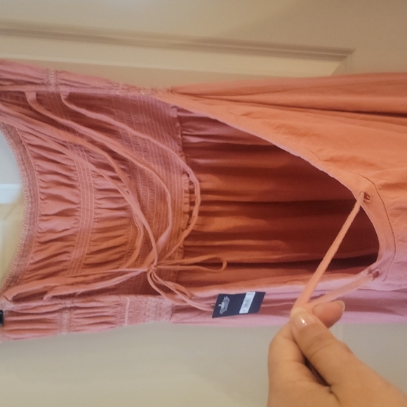 Lucky Brand Apricot Boho knit maxi dress size XL - Picture 7 of 12